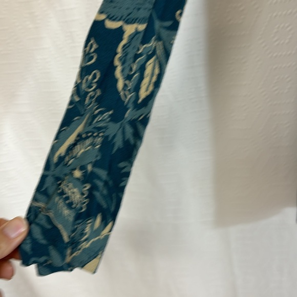 FREE PEOPLE Hello Lover Ruched Shoulder Tunic Dress in Dusty Indigo Combo - Picture 4 of 10